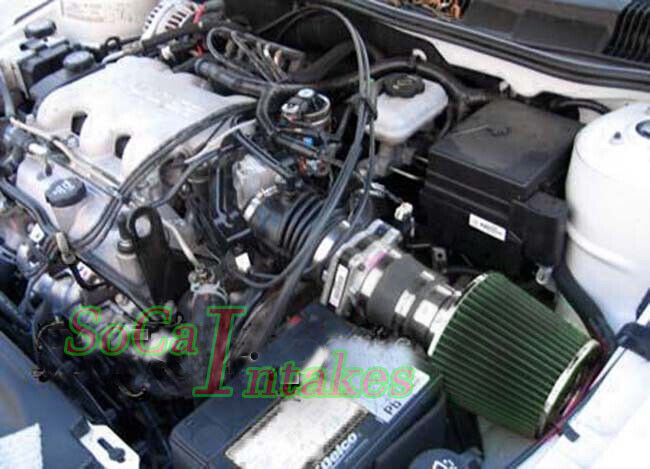 Black Green Air Intake Kit For 1999-05 Pontiac Grand AM 3.4L V6 GT  GT1 SE1 SE2