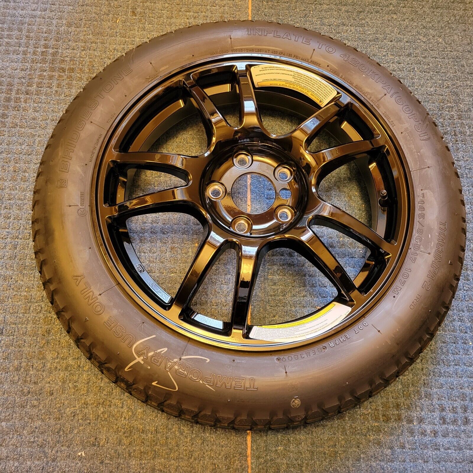 Infiniti G37 G25 Q60 M37 Spare Wheel Tire T145/80D17 17x4T OEM 2008 - 2015 