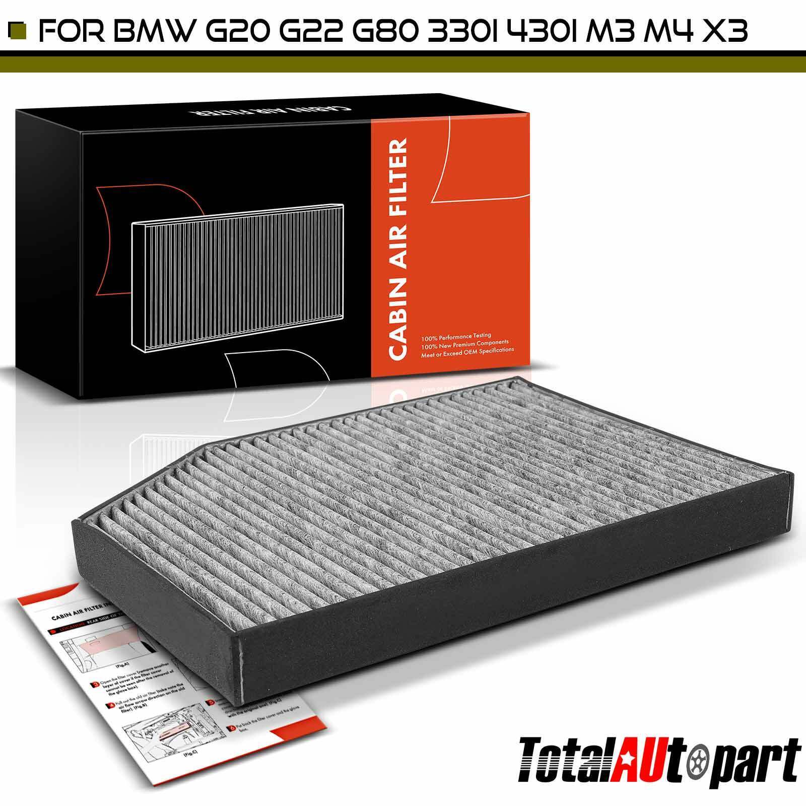 Activated Carbon Cabin Air Filter for BMW 330i 430i M3 M4 X3 X4 Z4 Under Dash