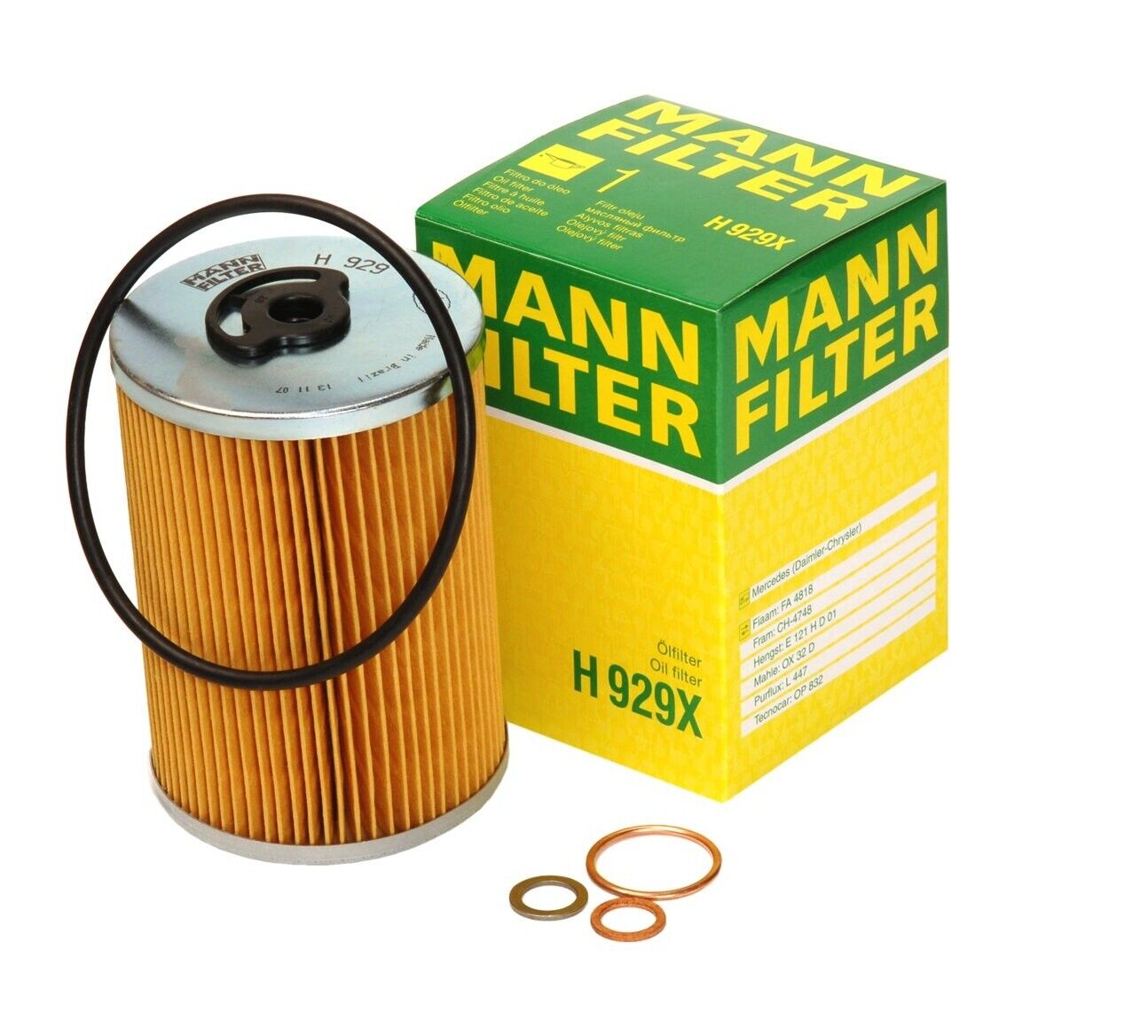 Oil Filter Kit H929X Mann for Mercedes W114 W123 W116 W111 W108 W109 R107 W126