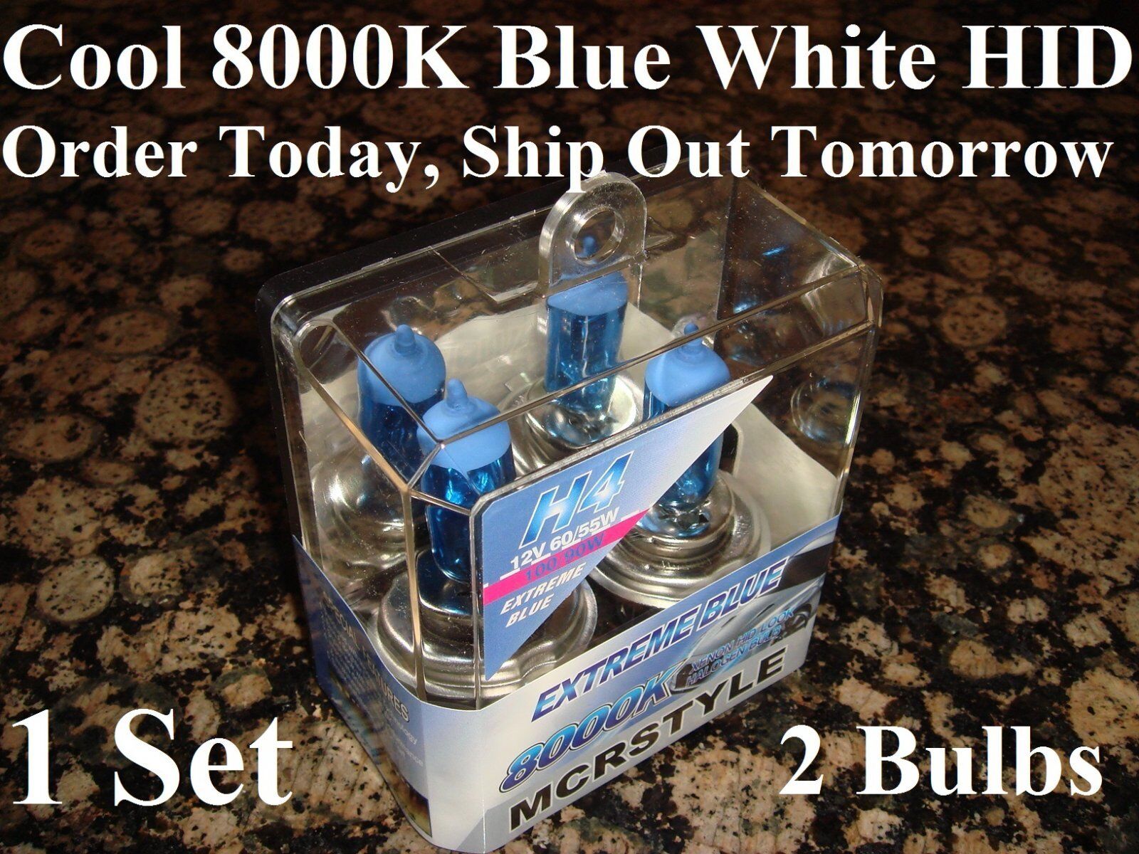 H4 Honda Super Hawk 97 98 99 2000 01 02 03 04 05 8000K Xenon Blue HID Bulbs