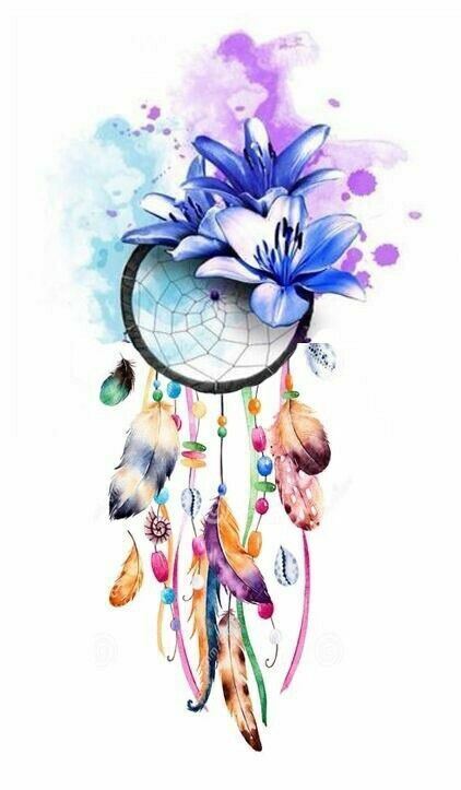 3” Dream Catcher Sticker Flowers Indian Native American Tribal Spirit Sleep