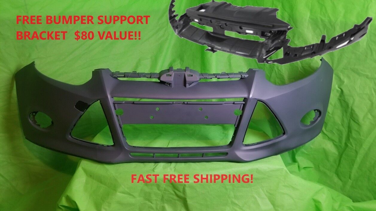 2012 2013 2014 FORD FOCUS FRONT BUMPER COVER PRIMED READY 4 PAINT FREE SUPPORT 