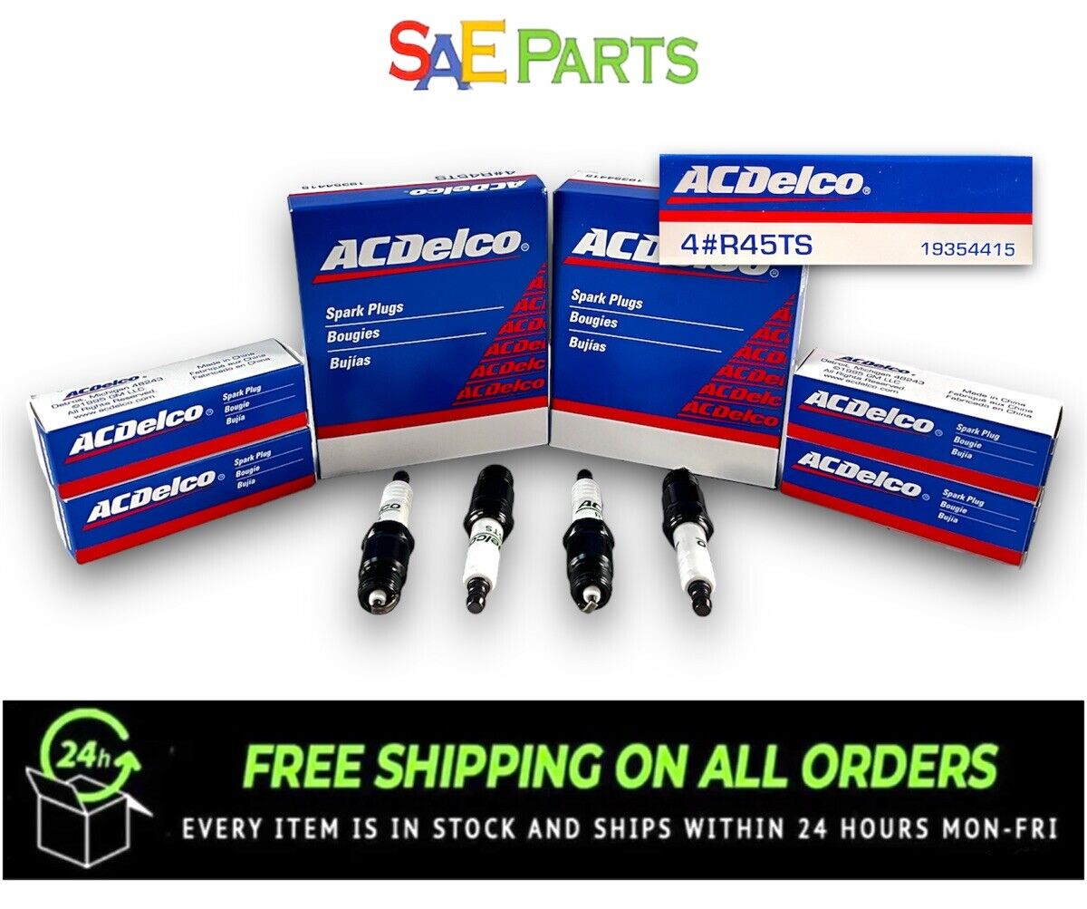 NEW OEM ACDelco R45TS Copper Spark Plug (Pack Of 8) In ACDelco Box (19354415)