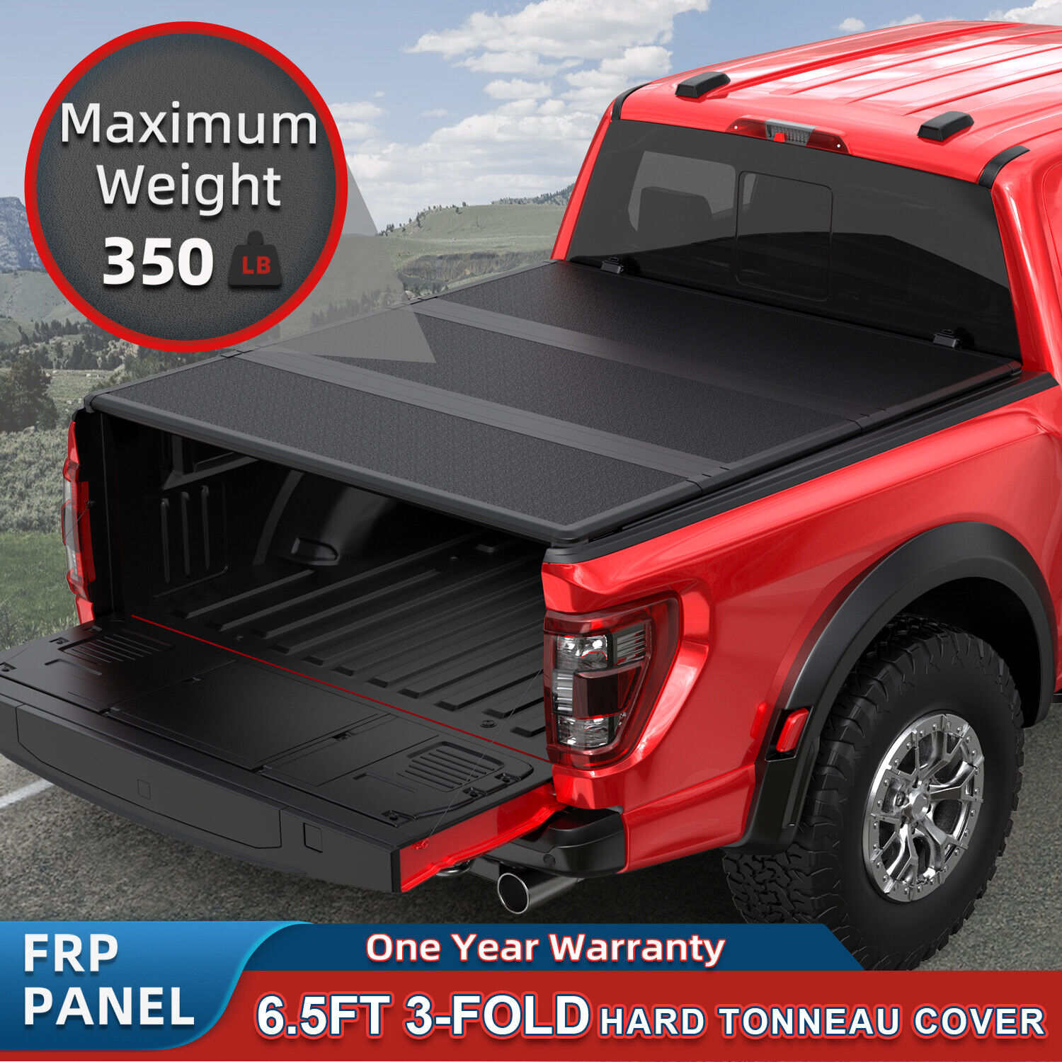 6.5ft Hard Tonneau Cover FRP For 2016-2024 Nissan Titan XD Truck Bed Cover