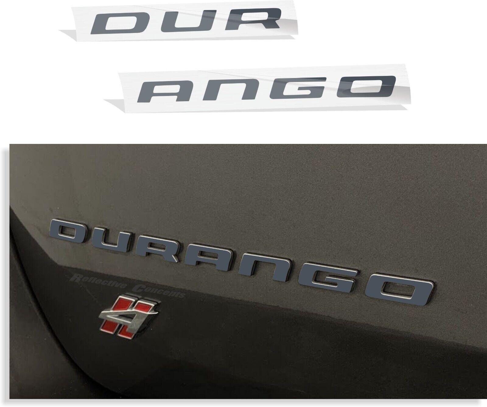 DURANGO Emblem Overlay Decal for Dodge Durango 2011-2024