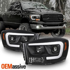Fits 2006-08 Dodge RAM 3500 2500 1500 Pickup Black DRL LED Projector Headlights picture