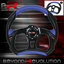 Black Blue Pvc 320mm 6 Bolt Hole Steering Wheel Jdm Godsnow Horn Button Set picture