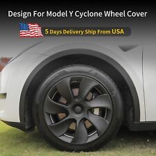 4PCS Symmetry Hubcap for Tesla Model Y 19 inch Full Coverage Cyclone Wheel Cover picture
