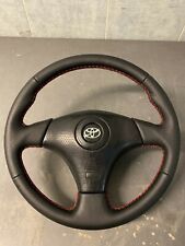 Toyota Celica 7 Supra MK4 3-spoke steering wheel OEM red stitching mr2 chaser picture