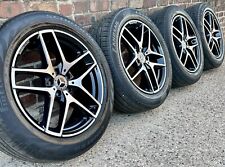 Genuine Mercedes GLC AMG Line 19” Alloy Wheels X253 + Tyres Diamond Cut Black 8J picture