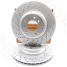 FOR BMW 435d M SPORT PERFORMANCE CROSS DRILLED REAR BRAKE DISCS PAIR 330mm picture