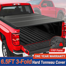 6.5FT FRP+PP 3-Fold Hard Solid Bed Tonneau Cover For 2016-2024 Nissan Titan XD picture