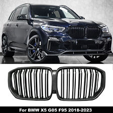 Front Grill Kidney Grille For 19-23 BMW X5 X5M G05 Aggressive Carbon Fiber Look picture
