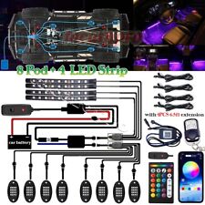 12x RGB LED Pods Rock Light Kit Underbody Glow Neon Lamp Bluetooth Music Control picture