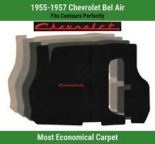 Lloyd Velourtex Trunk Carpet Mat for '55-57 Chevy Bel Air w/Red on Black Chevy picture
