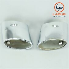 +B864 R171 MERCEDES 05-08 SLK CLASS REAR LEFT & RIGHT EXHAUST TIPS CHROME PAIR picture