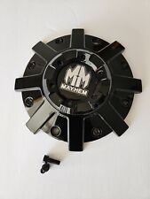 Mayhem wheel rim center cap combat Arsenal 8104 8105 gloss black C108104B screws picture