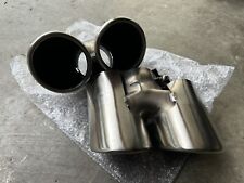 PORSCHE 911-997 LEFT & RIGHT STAINLESS EXHAUST STEEL PIPE TIP SET picture