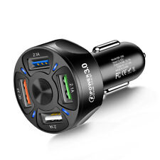 4 USB Phone Car Charger Adapter LED Display QC 3.0 Fast Charging Car Accessories picture