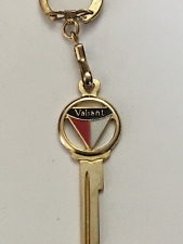 NOS Plymouth Valiant All Years Uncut Keychain, Vintage Blank Key Ring Accessory picture