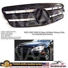 S-Class AMG Grille All Black S63 S350 S550 AMG 2007 2008 2009 W221 Emblem picture