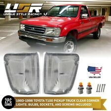 JDM All CLEAR Corner Light Set w/ Bulbs For 93-98 Toyota T100 T-100 Pickup Truck picture