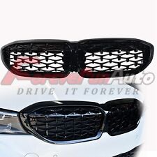 Front Kidney Grill Grille for BMW G20 330i M340i 2019-2022 Gloss Black Diamond picture