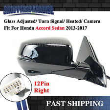 Passenger Power Side View Mirror Heated Camera For Honda Accord Sedan 13-17 picture