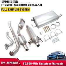 FITS: 2003 - 2008 TOYOTA COROLLA FULL EXHAUST SYSTEM 1.8L picture