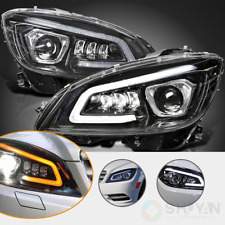For 2008-2011 Benz W204 C-Class C300 C350 Headlights LED Sequential Smoke Pair picture