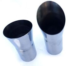 1968-1972 442 Cutlass Highly Polished Stainless Steel Exhaust Tips Trumpets-Pair picture