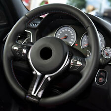 Carbon Fiber Steering Wheel Trim Replace Fit For BMW M2 M3 M4 M5 M6 X5M Silver picture