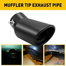 62MM Black Bend Titanium Car Exhaust Pipe Inlet Tips Muffler Pipe Tail Throat AM picture
