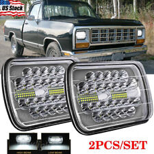 Pair 5x7“ 7x6” LED Headlights Hi/Lo Beam For Dodge D150 D250 D350 Ram 50 H4 JEEP picture