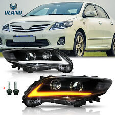 Pair LED Projector Headlights Front Lamp For 2011-2013 Toyota Corolla picture