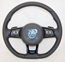 NEW GENUINE VW GOLF 7 VII R LOGO COMPLETE STEERING LEATHER WHEEL picture