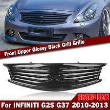 Black Front Bumper Upper Grille Mesh For Infiniti G37 G25 2010-2013 Q40 Sedan picture