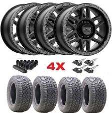 KMC WHEELS FITS TRD TACOMA 4RUNNER BLACK RIMS TIRES 2657017 17X8.5 KM544 A/T picture