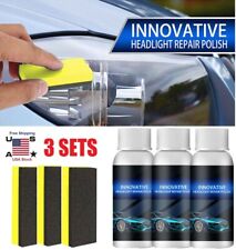 3Pcs Innovative Headlight Repair Polish Fluid Liquid Kit Car Lamp Renovation USA picture