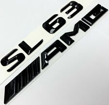 #1 BLACK SL63 + AMG FIT MERCEDES REAR TRUNK EMBLEM BADGE NAMEPLATE DECAL NUMBERS picture