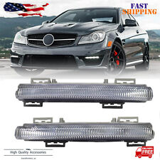 Fog Lights Fits 2012-2014 Mercedes Benz C200/C300/C63 AMG Lamps DRL Clear Lens picture