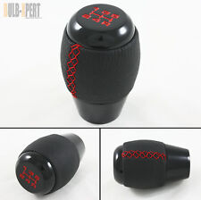 FOR MAZDA MAZDASPEED 3 5 6 RX8 SPORT 5 SPEED BLK LEATHER SHIFT KNOB RED STITCH picture