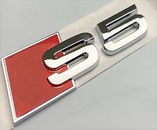 CHROME S5 FIT AUDI S5 REAR TRUNK EMBLEM BADGE NAMEPLATE DECAL LETTER NUMBER picture