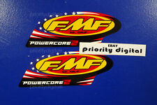 2x FMF Decals stickers graphics PowerCore 2 Motocross Sponsor Exhaust YZ KTM KX picture