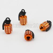 4x Gold Grenade Tyre Tire Valve Core Stems Cap for Yamaha V-Star XV 250 650 950 picture