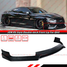 For 2017-2022 Infiniti Q60 JDM RS Style Double-Deck Front Bumper Lip Splitter picture