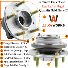 2PCs Wheel Bearing Hub Assembly For 2003-07 Cadillac CTS 05-11 Cadillac STS ABS picture