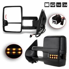 Pair For 2007-2014 Chevy Silverado Sierra Towing Power Heated LED Signal Mirrors picture