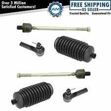 6 Piece Steering Kit Inner Outer Tie Rod Ends w/ Bellows Boots for 240SX Stanza picture